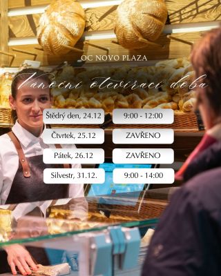 🎄 Vánoční otevírací doba 🎄 Ať víte, kdy se u nás stavit pro dobroty na sváteční stůl i dárky pod stromeček 🎁 Připravili...